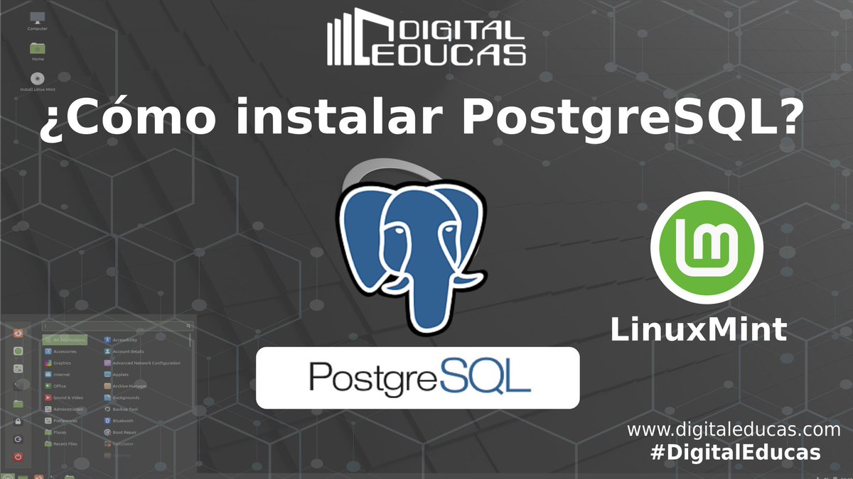digital_educas's tweet photo. Cómo instalar la base de datos Postgresql en Linux mint 21 de una forma fácil, rápido y sencillo.
 Ver vídeo: https://t.co/TgBYkDbW7n
#DigitalEducas #linuxmint #PostgreSQL #gnu #tecnología #development #developer #install #basededatos #Linux #pgadmin https://t.co/0rSjnSTbem