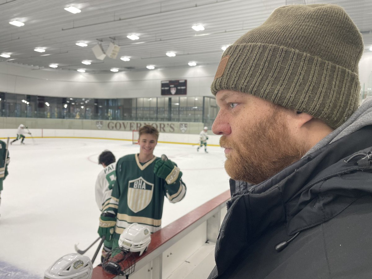 BostonHA's tweet photo. What an awesome day to end the 1st half of the season

@jondouce_ hits 100 career points

@RJFitzgerald16, @Colefagan26, and Kiki come back for some 4 on 4 with the boys

And Nate willingly takes a nice picture with @71_lukemoran https://t.co/omGNaJYs8v