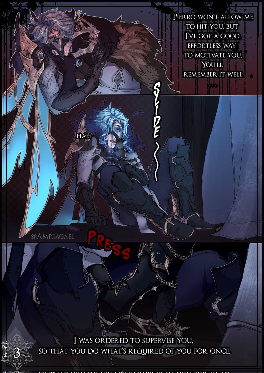 amriagael's tweet photo. #dottore #capitano 
I finally translated my short comic with #capittore. Pages 1-4 of 9 and i'm not sure about to post here the rest of it. Well, because it contains NSFW art ❄️🖤💀 https://t.co/u5IoH8gejZ