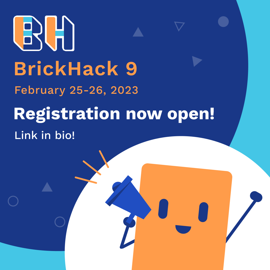 BrickHack (@brickhackrit) on Twitter photo Register now for BrickHack 9! Link in bio🔗After 2 years of online-only events, BrickHack is returning fully in-person! Collaborate with developers, designers, and all sorts of makers for 24 hours of creating, making, and innovating. We hope to see you there!✨🧱 Register now for BrickHack 9! Link in bio🔗After 2 years of online-only events, BrickHack is returning fully in-person! Collaborate with developers, designers, and all sorts of makers for 24 hours of creating, making, and innovating. We hope to see you there!✨🧱