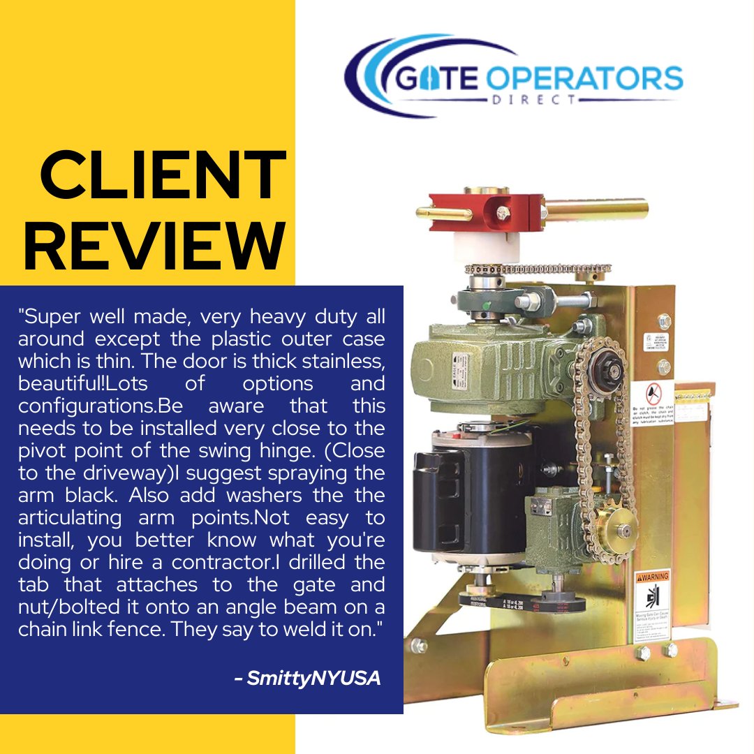Gate_Operators's tweet image. It&apos;s our pleasure to stay true to our promise! Buy the best gate operator in town!

#eagleaccesscontrolsystems #homegatesystem #tools #landscaping #homeinspo #fixerupper #homeimprovementprojects #smarthome #securitysystem #accesscontrol #smarthometechnology #installation