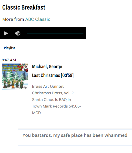 Wham On-air and someone unhappy on the textline 🤣🎄
<a href="/russelltorrance/">Russell Torrance</a>