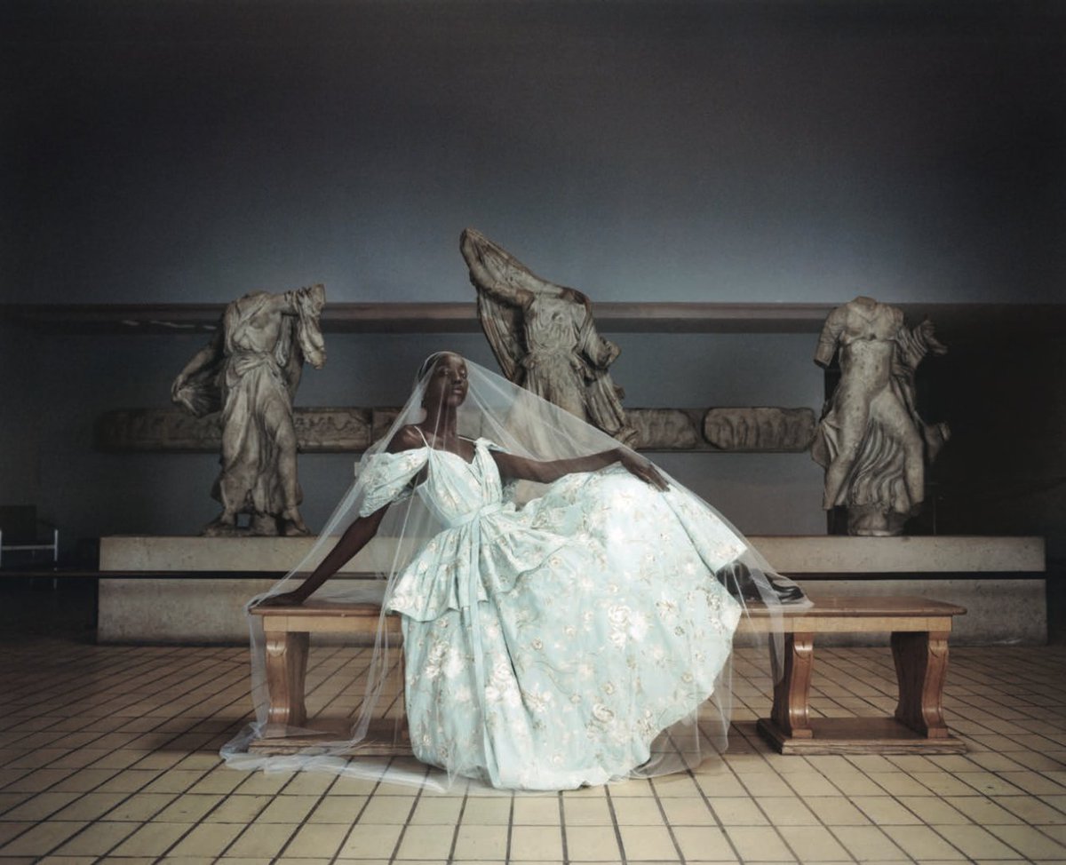 erdem's tweet photo. #AMagByErdem: Permanent Collection
Photographer #CampbellAddy and stylist #GabriellaKarefaJohnson capture the Erdem Spring Summer 2023 collection after dark at the British Museum. https://t.co/7FOaHbwNEc