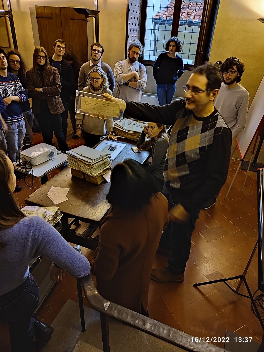 _Sonia_Ibrahim_'s tweet photo. Our next station in "#archives on the #move" was the "#Datini archives" in the Archivio di Stato - #Prato. A beautiful collection of late #medieval Documents concerning #economics and trade #History, provided between 1363 and 1420. In the photos, a beautiful "textile order" and.. https://t.co/I9ySf4MZ59