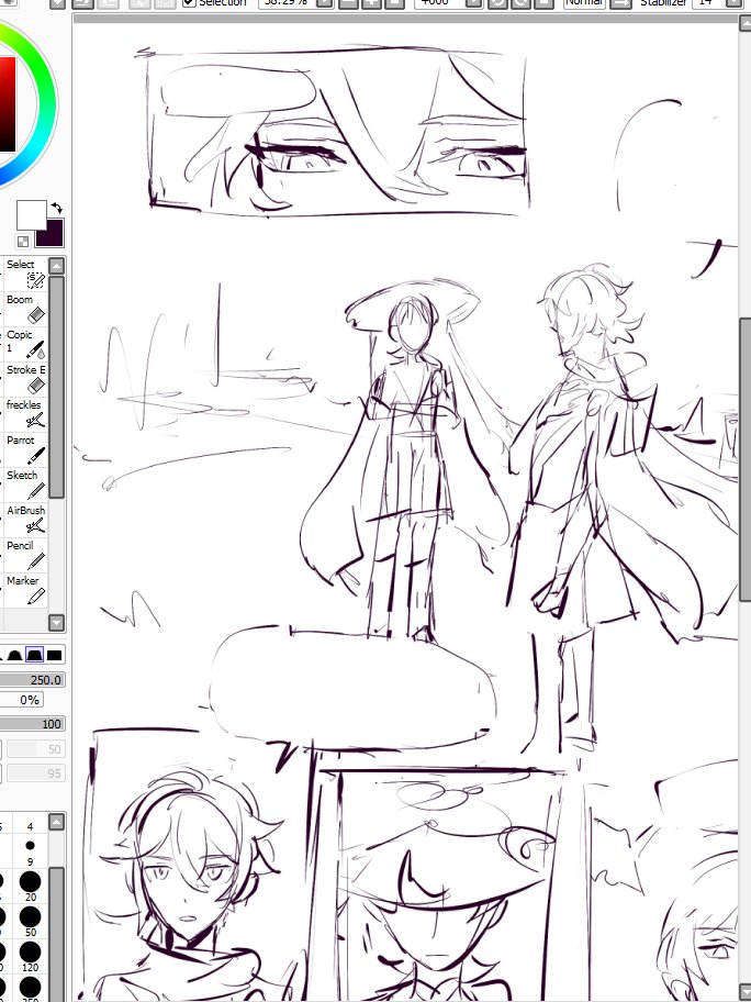 I have so much kazuscara brain rot I already sketched out 5 pages of a comic for them, its gonna take me 1848586 years to finish 😔 