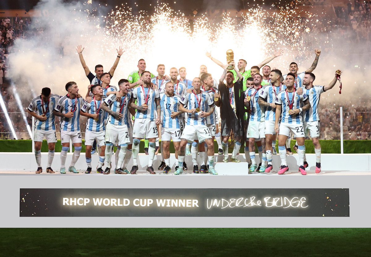 #RHCPWorldCup
UNDER THE BRIDGE - RHCP WORLD CUP CHAMPION