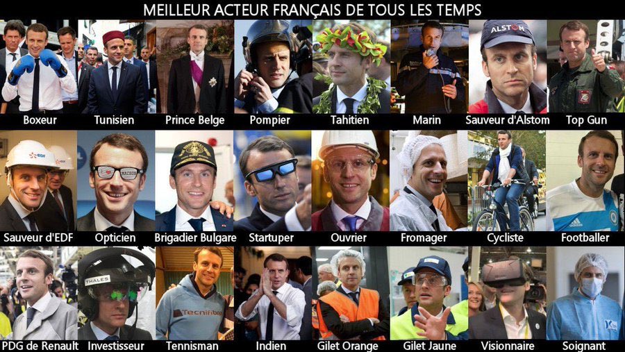 _NostalGeek_'s tweet photo. @Cassoum1 @EmmanuelMacron What a man this #Macron … 🤡 https://t.co/znTRkPhX7r