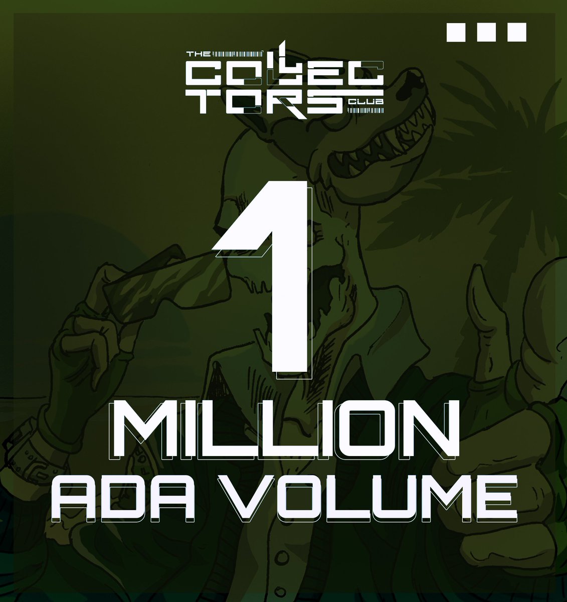 TCCCNFT's tweet photo. The Collector's Club has reached 1 million ADA volume!

Huge shoutout to our supporters and holders for staying strong, we put the hard times behind us and push forward! 🔱 https://t.co/p19xGpslTy