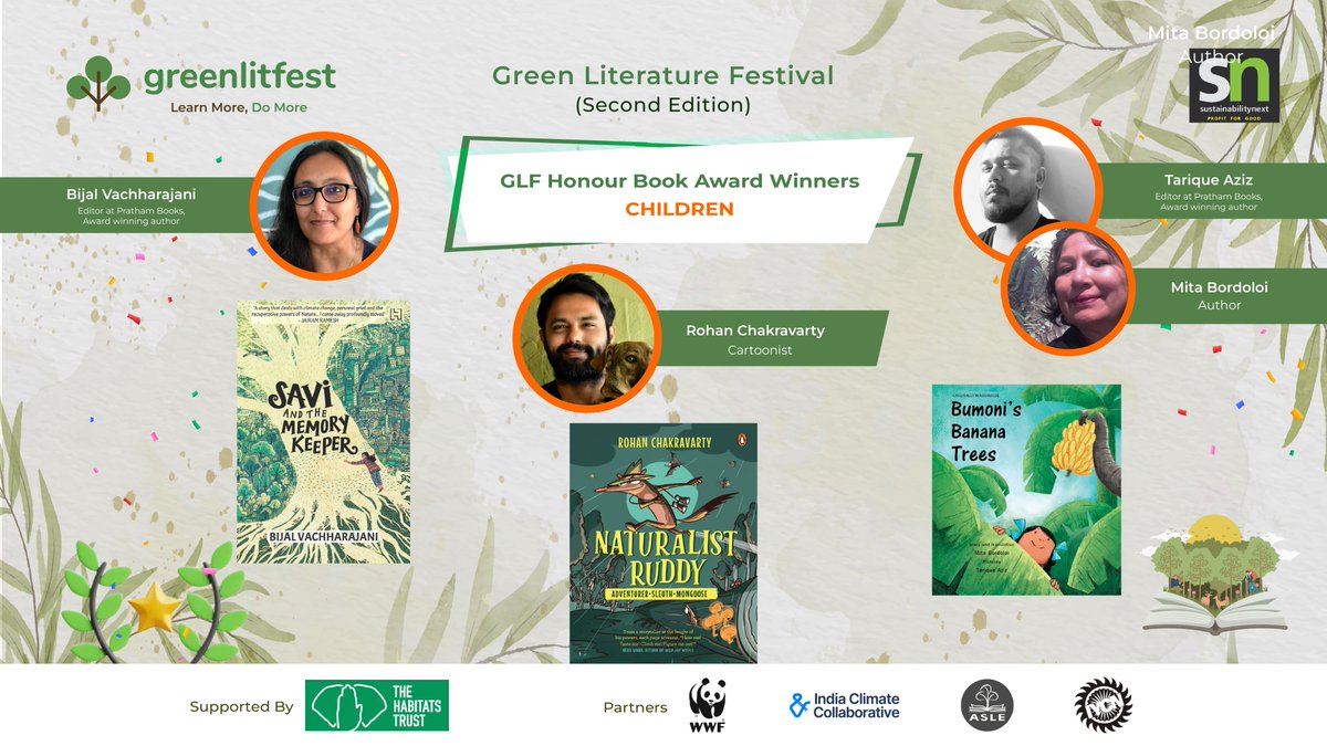 GreenLitFest's tweet photo. Woot! Woot! Here come the GLF WWF Honour Book Award Winners for Children's Books - please put your hands together for these awesome books and their creators!
#GreenLitFest #SustainableLiterature #GreenReads #childrensliterature #LiteratureFestival #GLFHonourBooks #GLF2022 https://t.co/AcujwXGtGA