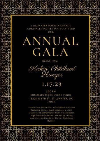 RSVP for the 2023 Gala, generously sponsored by <a href="/interworks/">InterWorks</a>, by December 20. Email smac@stillwaterschools.com for information. Benefitting Kickin’ Childhood Hunger!