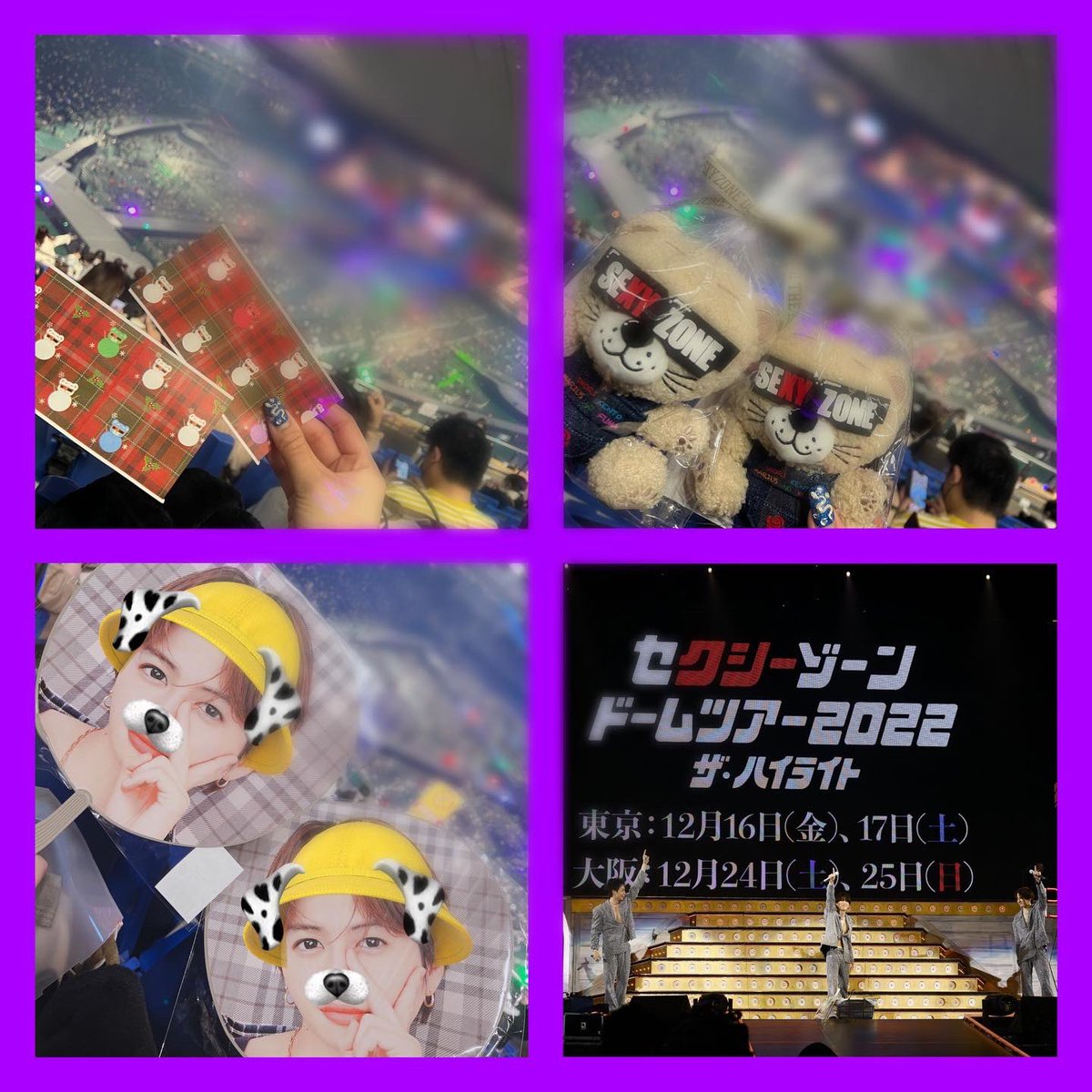 misaki3333333's tweet photo. 12/17♡SexyZoneドームツアー2022✨
ザ・ハイライト💜in東京ドーム🌹🧸
初ドーム最高すぎた😭💕
セトリ神すぎて感動した、、おめでとう㊗️💜
#SexyZone #初ドーム #東京ドーム https://t.co/epknoldOjb