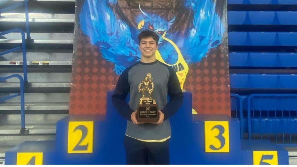 Salesianum's tweet photo. Congratulations to senior Max Agresti for winning the Beast of the East Championship at 215 lbs. #salesianumathletics https://t.co/AyGXKSDHPT