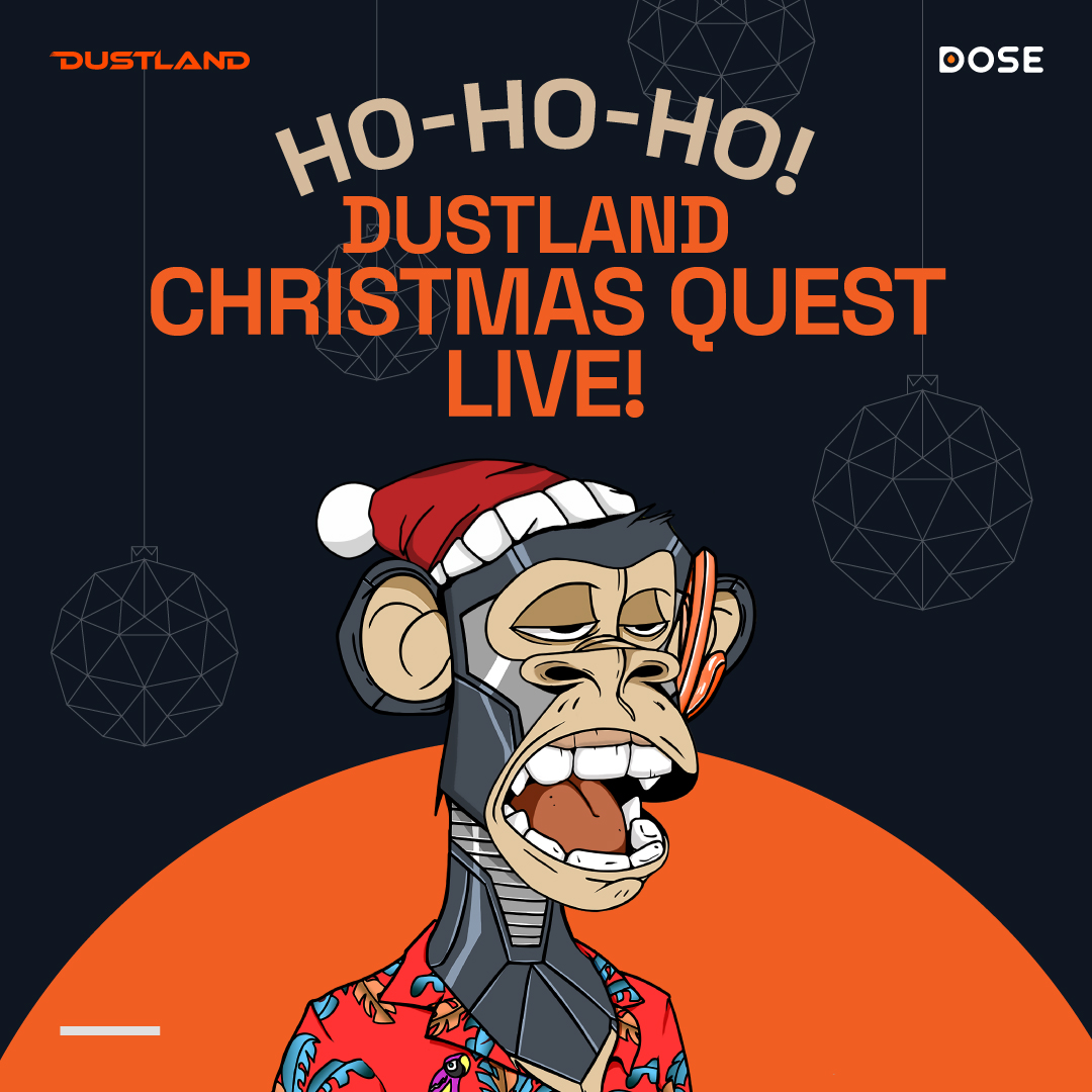 Calling all merry old souls
The first Dustland Christmas drop: Christmas Quests!
We’re spreading cheer, Santa’s dishing out gifts and there’s a nice list to get on. 

🎁

Ape Pass holders: @memeland’s WL code x6
Other players: Ape Pass x3

It’s the Crew3 leaderboard! Climb it!