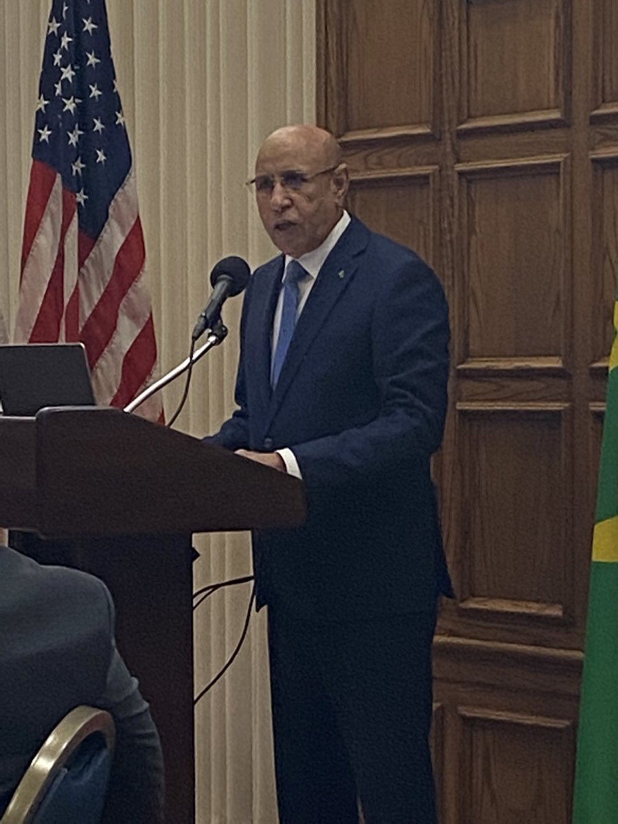Such an honor to be invited by Ambassador Thiam to witness the #development #opportunities and hear directly from President  Mohamed Ould Ghazouani of #Mauritania during the #USAfricaLeadersSummit22 : #agriculture