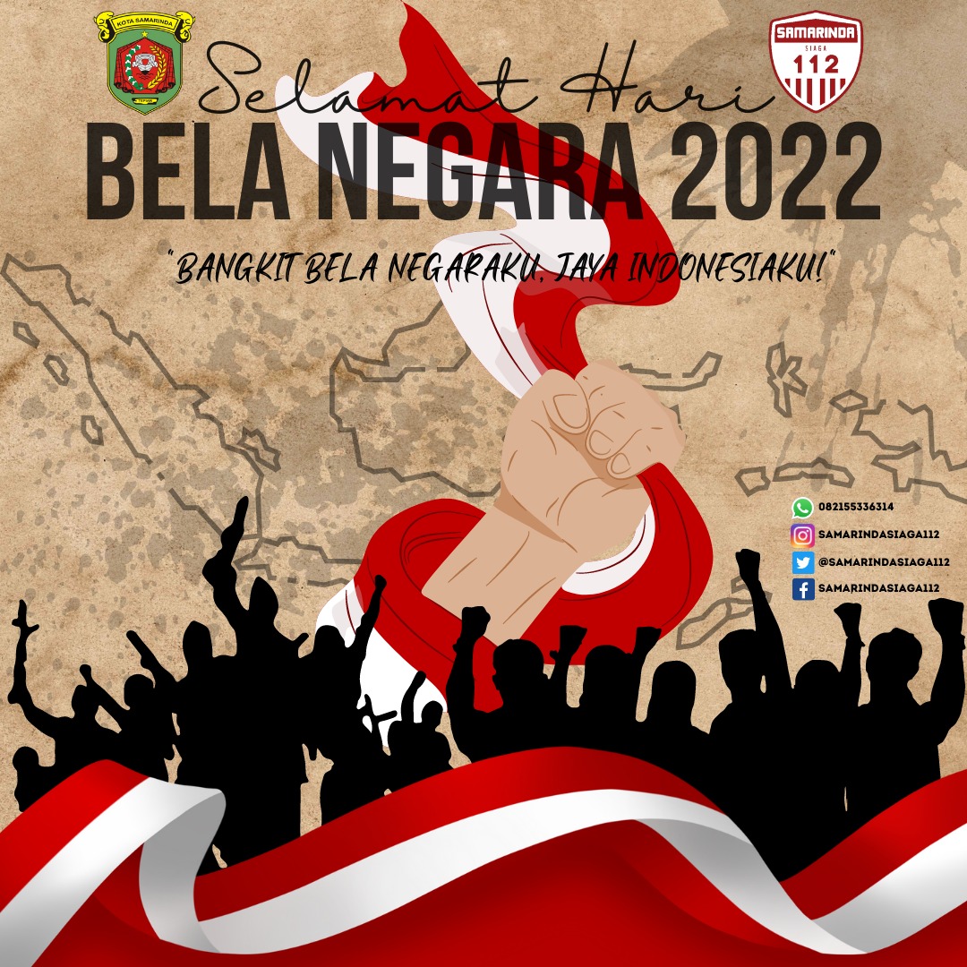 samarindasiaga's tweet photo. Indonesia indah, negeri yang kaya, tempat kita mengejar asa yang dimerdekakan para pejuang bangsa, Kita wajib bela segenap hati dan tenaga. Selamat memperingati Hari Bela Negara 19 Desember 2022!

#haribelanegara
#indonesia
#emergencycall112
#samarindasiaga112 https://t.co/Tfu4JZlmUK