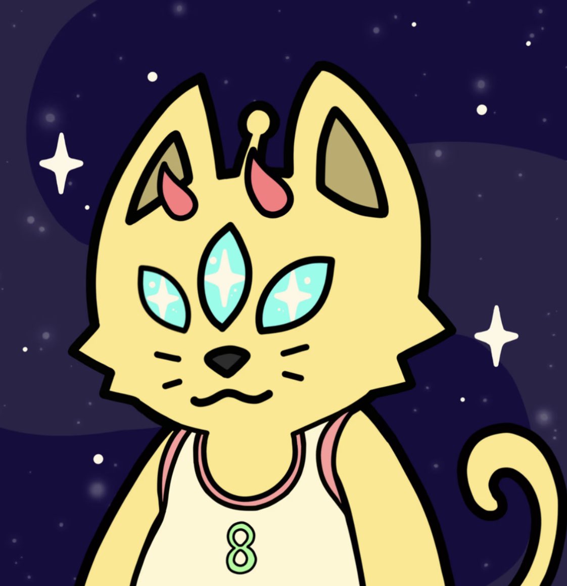 LETS PLAY A GAME! PRIZE IS THIS COSMIC CAT! How to play: Comment below 👇🏻 whoever has the LEAST amount of likes on their comment after 48 hours wins! (must like + RT & follow) #NFTs #NFTGiveaways