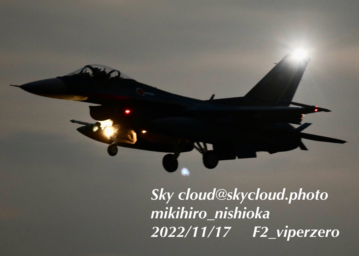 blue2impulse3's tweet photo. Sky cloud--m.nishioka _No.0679
#蔵出しphoto📸
#F2_viperzero #viper_zero
#8SQ #6SQ
#Nightseen
✈︎✈︎✈︎✈︎
#築城基地 #ツイッキーランド
#日米共同訓練in築城基地 2022/11/10-11/18
#感動の一瞬にシャッター押せる余裕‼️
#一瞬の感動を感じる五感を磨け
2022/11/17📸
2022/12/19 8:23 https://t.co/zIdod07SIa