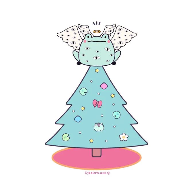 the angel on my tree looking kinda weird this year  