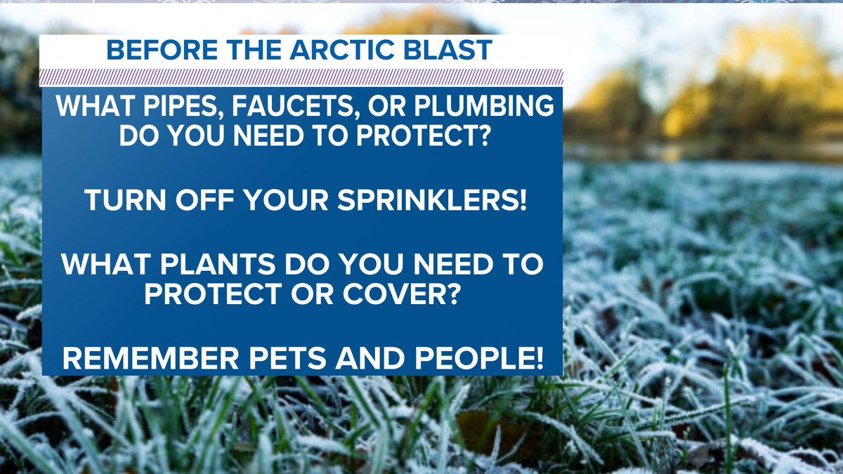 This is just a friendly reminder to start making cold weather preps now and over the next couple of days. The extremely cold air arrives Thursday and will last through the weekend. You have time to do what you need to do. Don't wait! Don't worry about snow and ice. Just the cold.