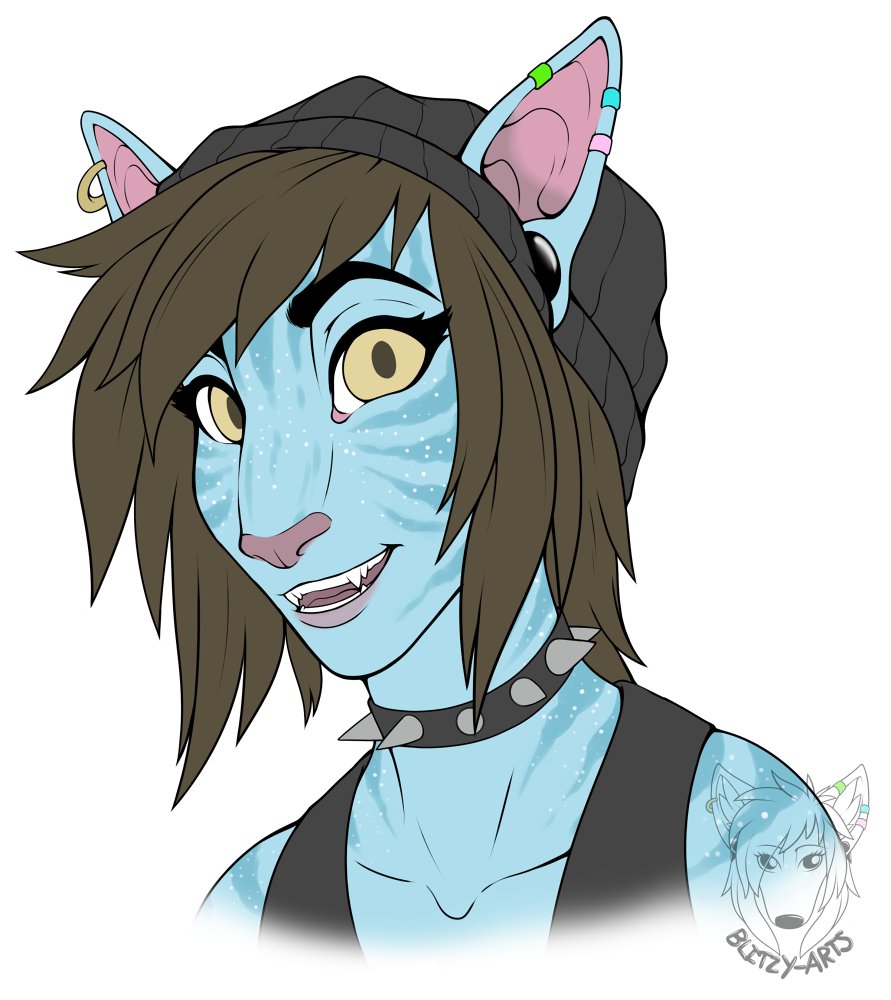 BlitzyArts's tweet image. Seeing Avatar tonight, so here's a VERY OLD doodle of my "Avatar-sona" if you will.