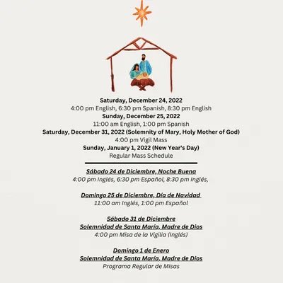 SPBCatholic's tweet photo. This is our Christmas 2022 schedule. https://t.co/uPpcts9C4f