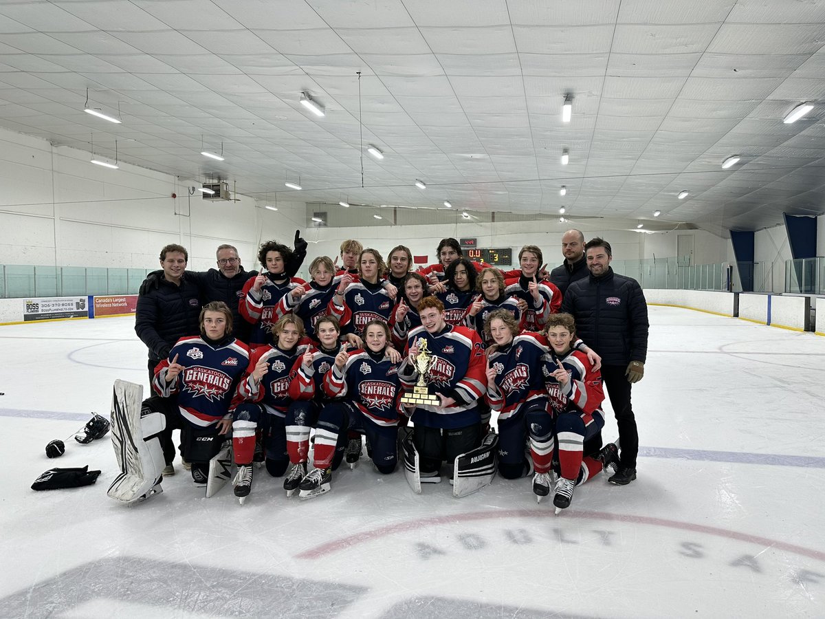 Congratulations to the <a href="/GeneralsSaahl/">Saskatoon Generals</a> on repeating as champions of the <a href="/skchallengecup/">SaskChallengeCup</a> U15 Division! The Generals defeated the <a href="/saahlOutlawsAA/">22/23 Saskatoon Outlaws U15AA</a> 3-2 in an excellent final game.