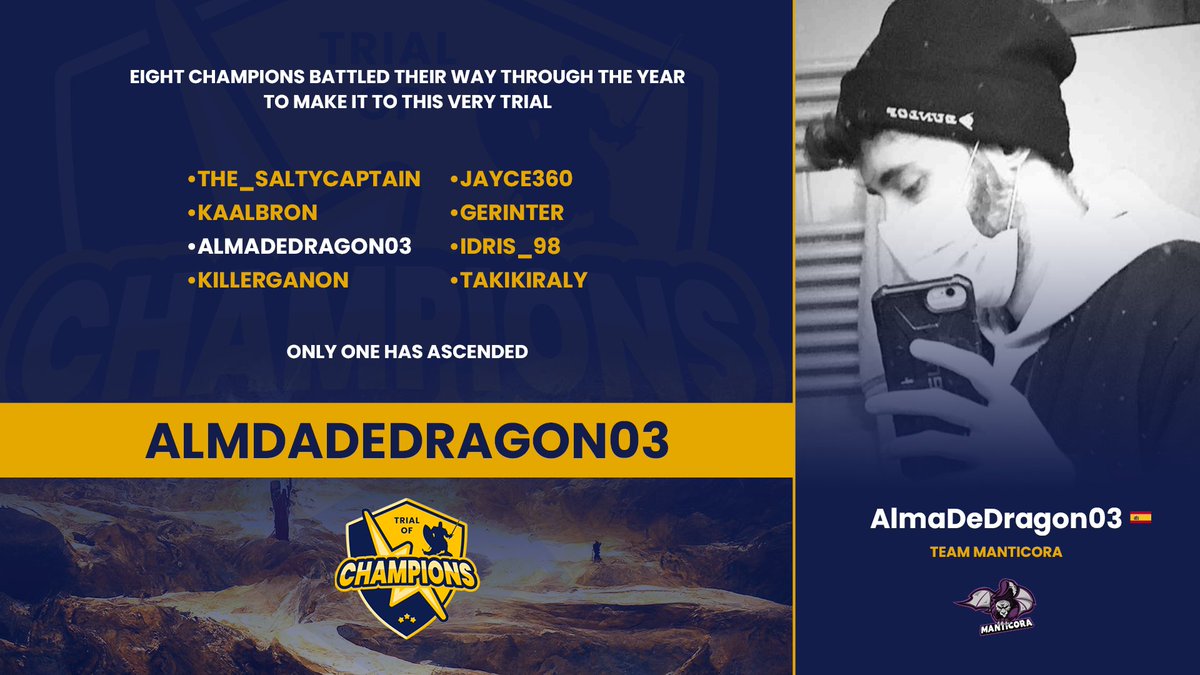 A huge congratulations to <a href="/bpradosanchez/">AlmaDeDragon03</a> for becoming our Ascendant Champion after beating <a href="/Idrishaliouche/">Idris_98</a> 3-0 in the Trial of Champions finals! All of the competitors played extremely well and coming out on top is no easy feat.