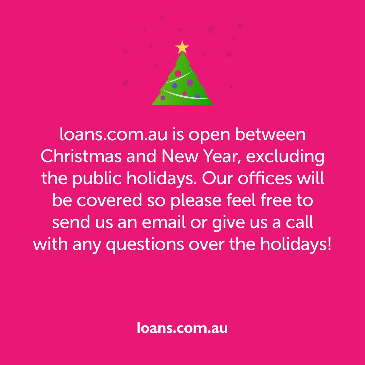 We will have a skeleton team in our office during the Christmas and New Year break. If there is anything we can do for you, get in touch!