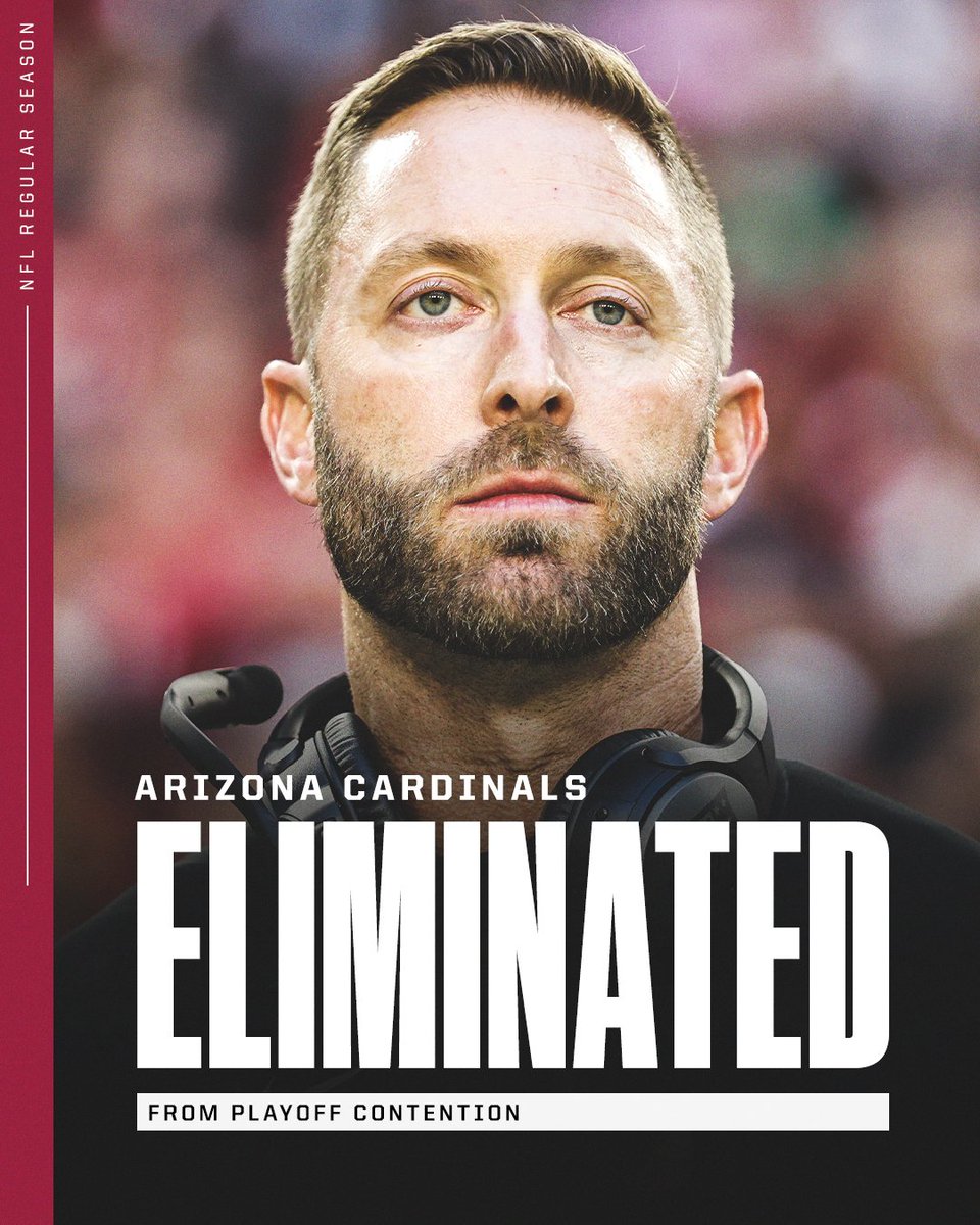 The Cardinals have officially been eliminated from playoff contention.