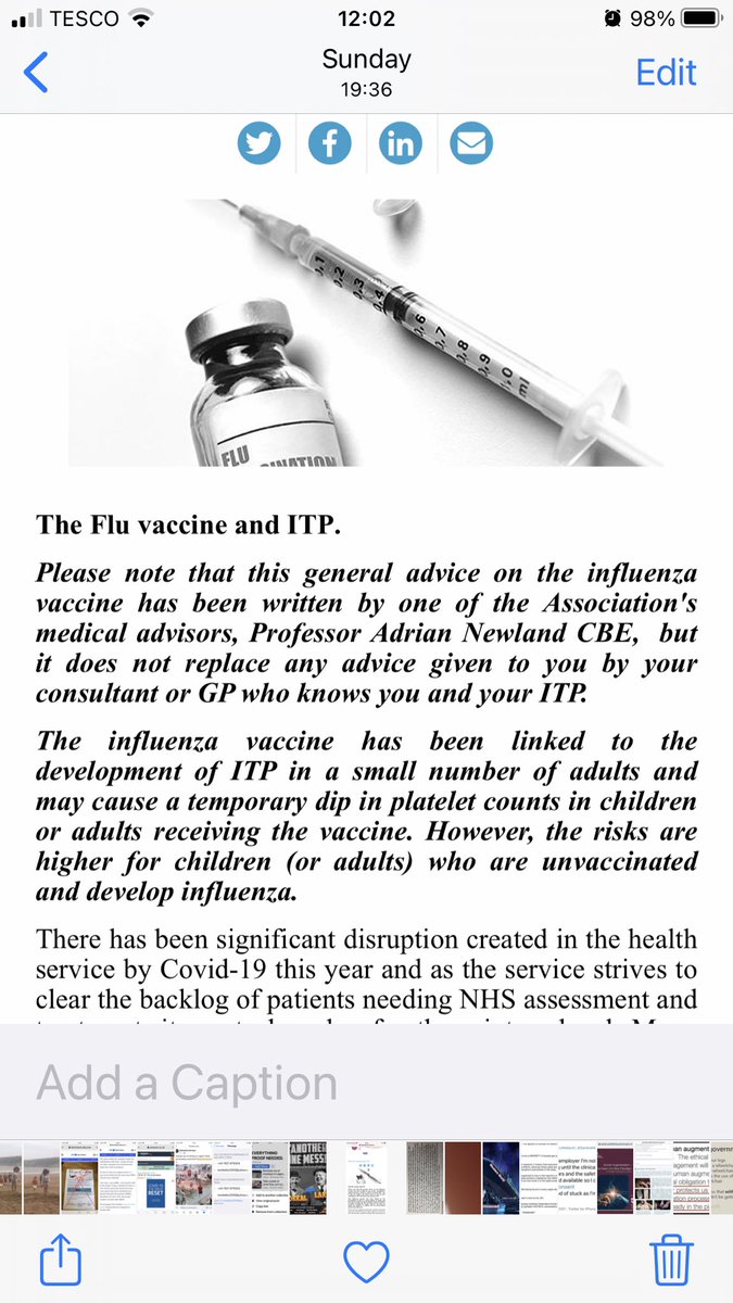 DavieCrowley's tweet photo. @esme_saysno A FLU JAB CAUSED MY autoimmune disorder: ITP ( low platelets) https://t.co/qTSgaUvOgP and information from my gp. Check out what it says about childhood jabs. https://t.co/4kSQ7I9KQd