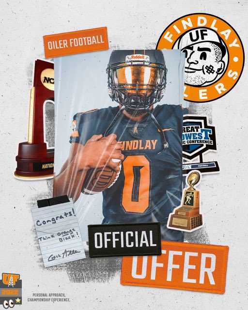After a great visit with <a href="/KoryAllen/">Kory Allen</a> <a href="/coachrebholz/">Thomas Rebholz</a> @mloyd42 @CoachZeekUF I’m honored to receive an offer from the University of Findlay!! <a href="/coachrohn/">Dan Rohn</a> <a href="/CoachBush_DLS/">Brandon Bush</a>