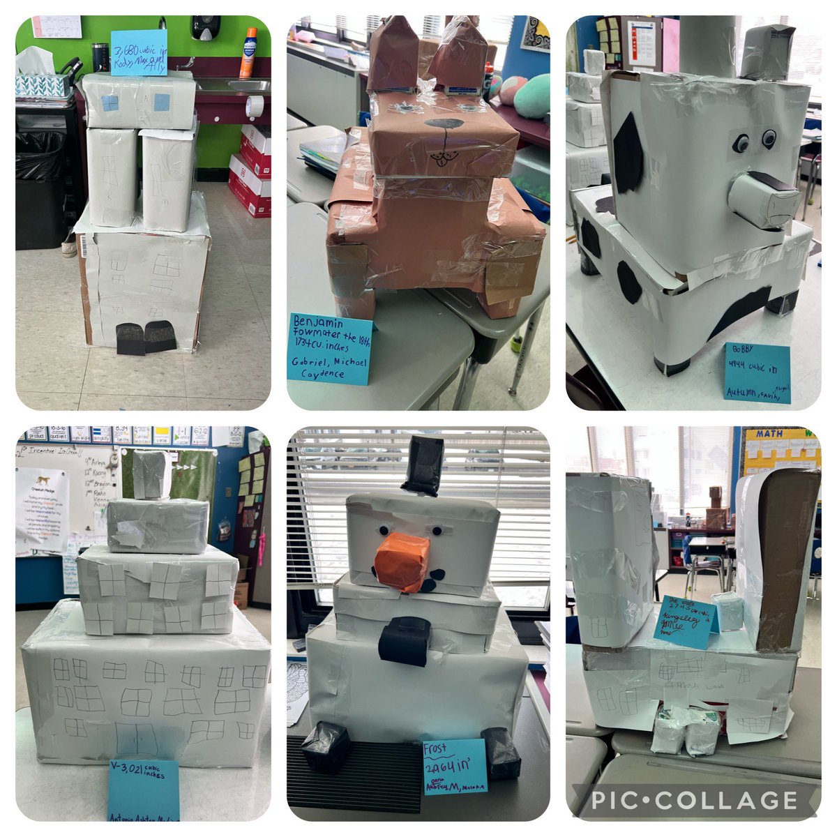 kimliedka's tweet photo. We wrapped up our Volume unit with a little project. Each class was given different challenges, and everyone did an AMAZING job!!! They had to plan, design, and build while working and collaborating with their teammates. #math #volumezoo #stem #ESM @DonnaDeSiato @ESMSchoolDist https://t.co/J6jhvjOwXx