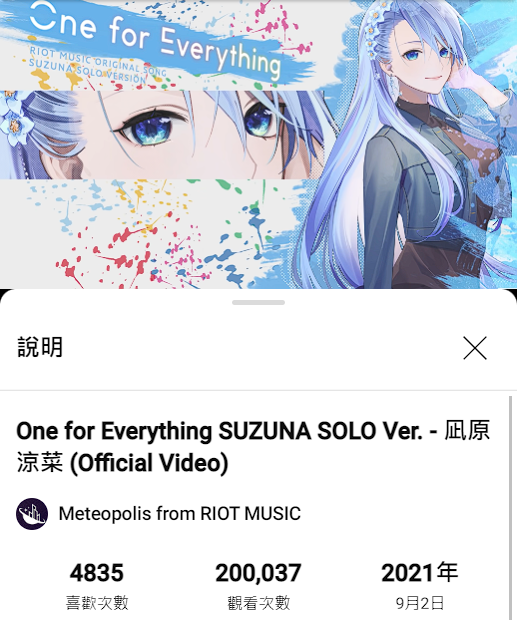 wind88924's tweet photo. One for Everything SUZUNA SOLO Ver.が20万回再生され。おめでとうございます🎉🎉🎉

みんなにとって初めてのオリジナル曲で、かなり軽快でキャッチーな曲ですが。特に涼菜様バージョンが好きで、曲の途中の台詞が最高です😊

https://t.co/IxMPlWpTPX

#凪原涼菜 #RIOTMUSIC #オリジナル曲 #Visger https://t.co/pEgmUcCdxU