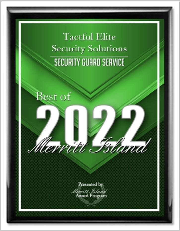 tactfulsecurity's tweet photo. Tactful Elite Security Solutions Receives 2022 Best of Merritt Island Award.
MERRITT ISLAND September 4, 2022
Tactful Elite Security Solutions has been selected for the 2022 Best of Merritt Island Award in the Security Guard Service category by the Merritt Island Award Program. https://t.co/BjJoV2dn9L