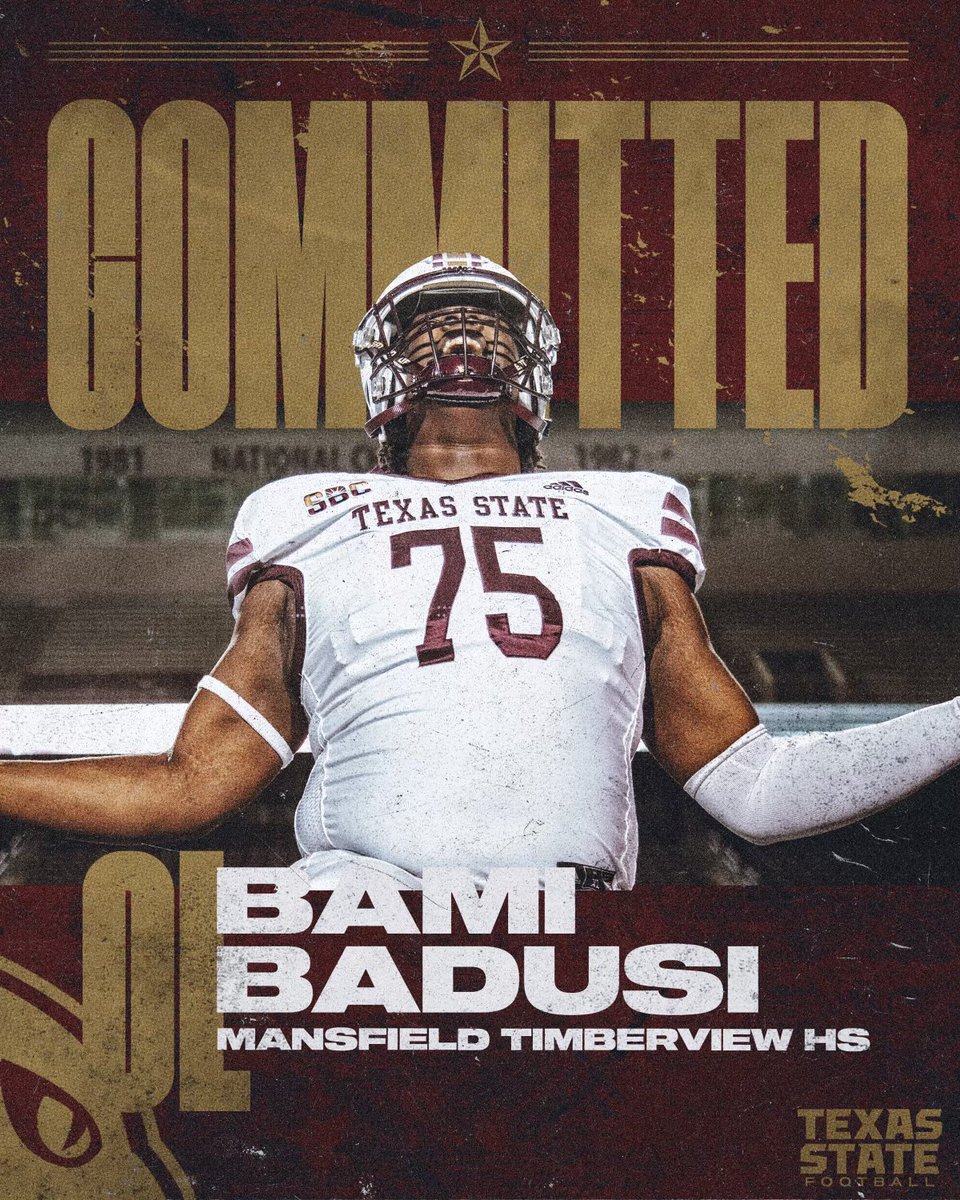 bamidelebadusi1's tweet photo. All glory to God!! #Committed @TXSTATEFOOTBALL @GJKinne @CoachShoeOL https://t.co/1XHJFYLMoB