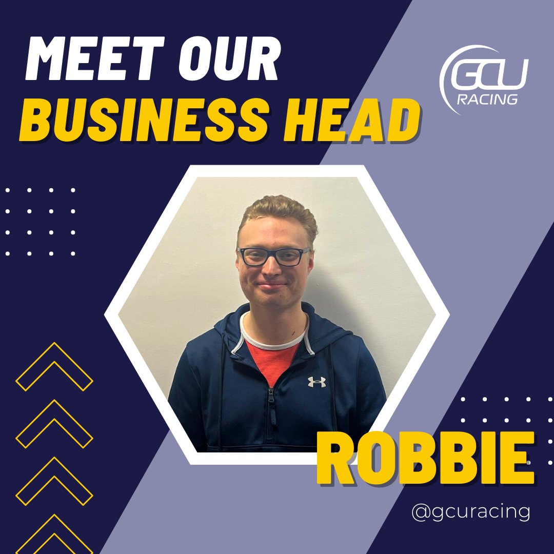 GcuRacing's tweet photo. 🏁Squad Sunday🏁

Meet our Business Head Robbie! 

(1/6) #gcuracing #gcu #formulastudent #racing #motorsport #glasgow https://t.co/bsOZ4VcM3e