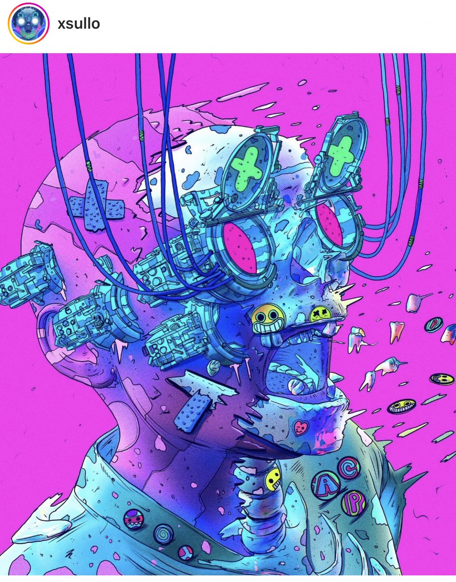 TheFamous_AS's tweet photo. Gm, to the fans of street and digital arts. We start the day with a cool cyber piece from @xsullo 
#NFTs https://t.co/e8MF89Dfn2