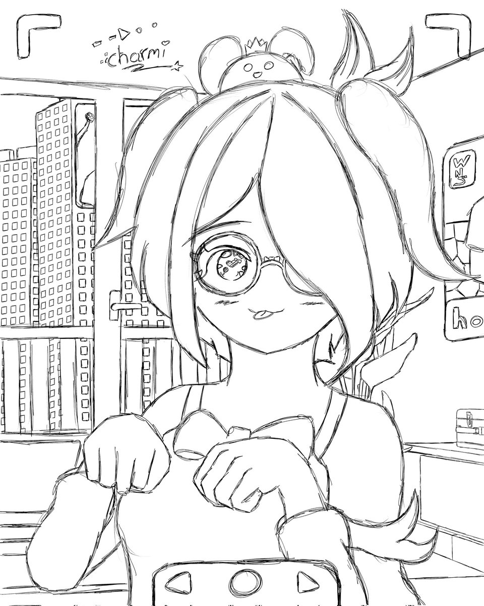 charmillyart's tweet photo. Little night sketch of Katie ~ https://t.co/ghk37yackj