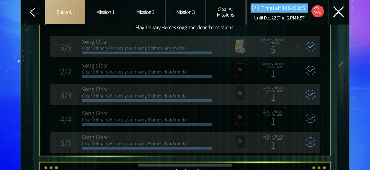 kkzxss's tweet photo. @SuperStarJYP I completed all the missions https://t.co/1n9iS9hTPg