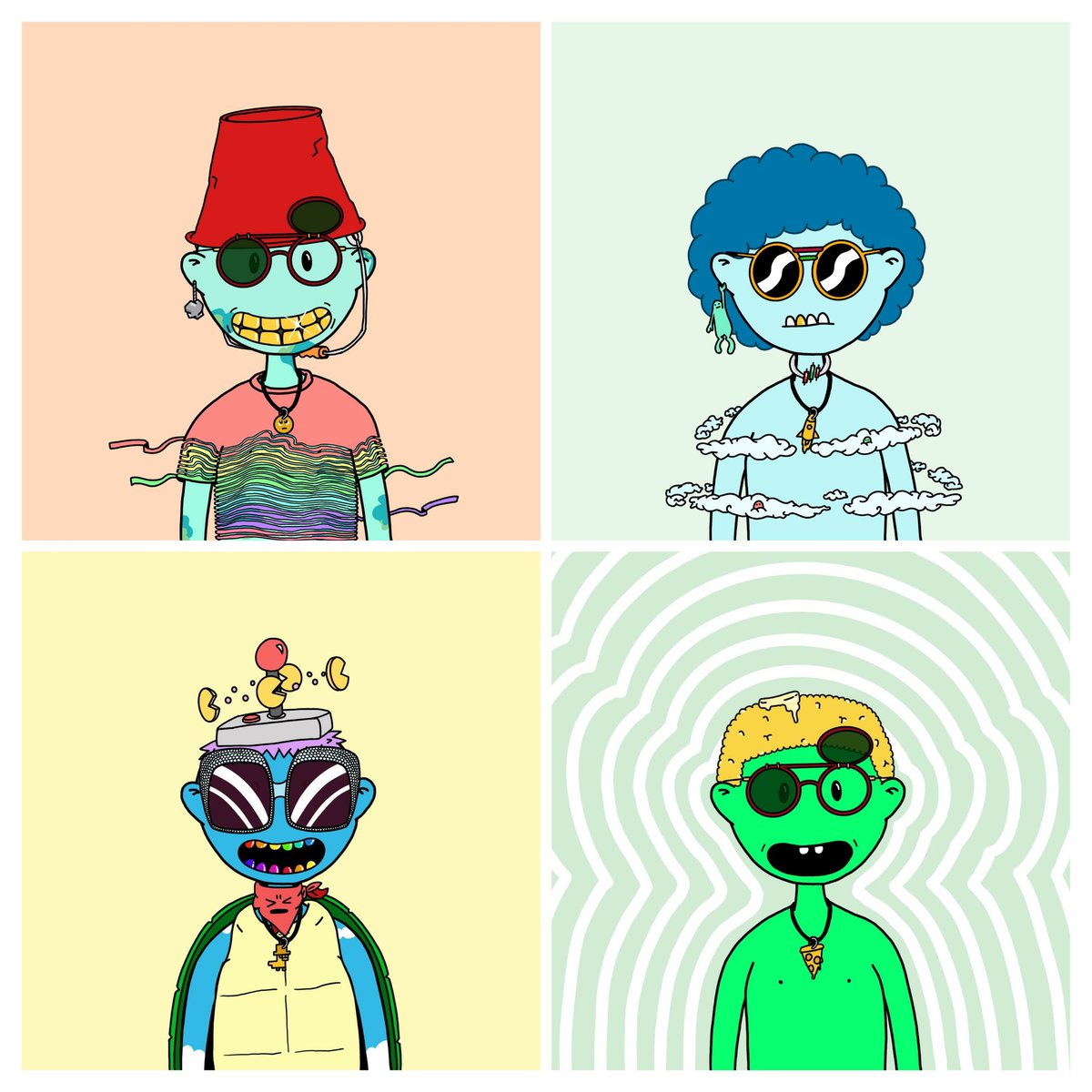 Since it's <a href="/mostlyfrens/">mostlyfrens.algo</a> season 📈, time to 💪 my colored bunch.