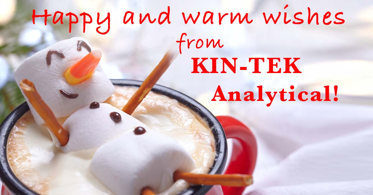 KTANALYTICAL's tweet photo. Have a happy and safe holiday season from all your friends at KIN-TEK Analytical, Inc. We look forward to working with you in the New Year. The KIN-TEK Analytical, Inc. offices will be closed December 23rd &amp; 26th, and January 2nd in observance of the holidays. https://t.co/1aNYtYyXZE