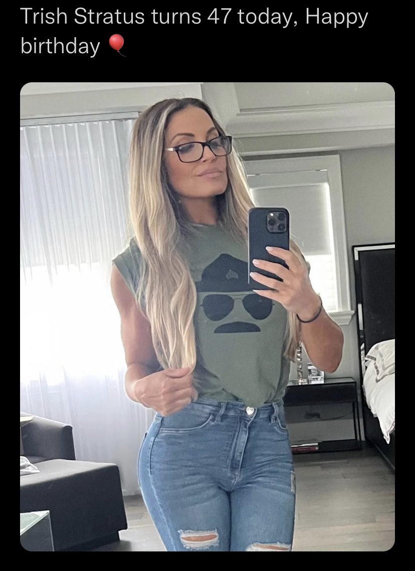 Happy birthday to the legendary Trish stratus   