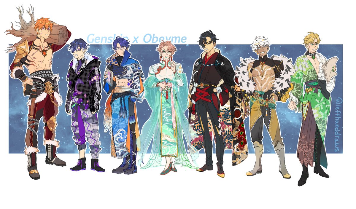 My first concept ideas for our Genshin AU boys!! 

I feel like I didn’t make them over complicated enough but they’re just nicely colored sketches at this point so I’m happy with them :D

I will post individual in depth looks at them later bc we gotta do lore baby 💃
#OMgenshinau