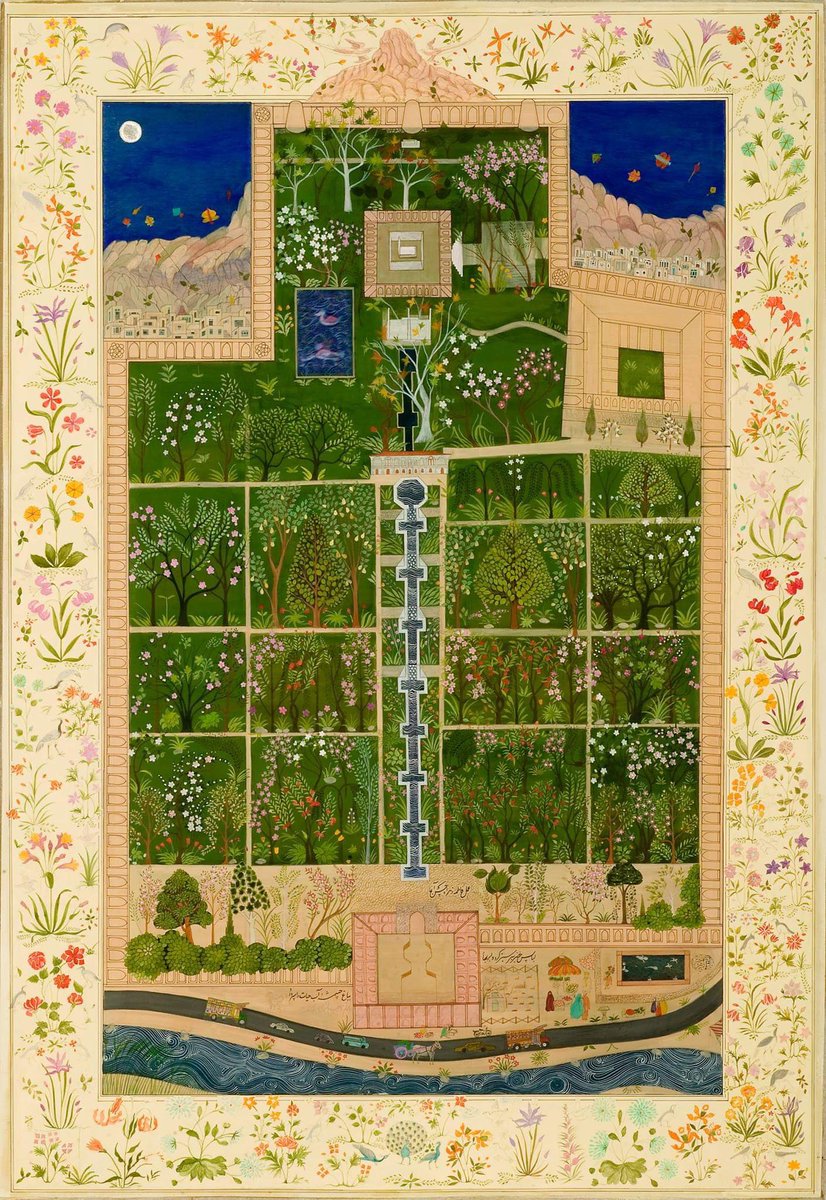 Bagh_eBabur's tweet photo. Miniature painting of Babur’s Garden in Kabul. https://t.co/aU1e2qqdUX