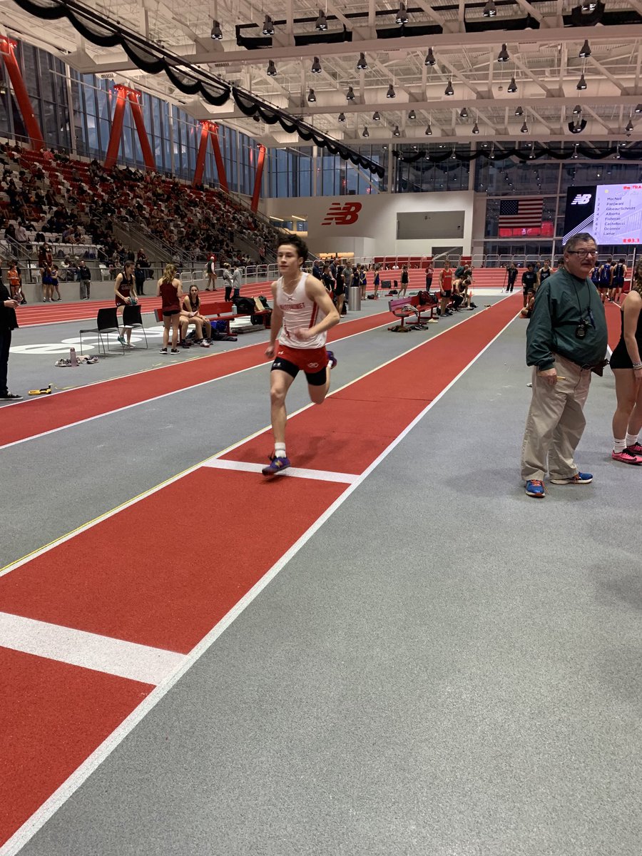 Nathan Molina-Lopez’s long jump of 20’ 9.5” makes him the new indoor school record holder for the event. In addition, his 6.83s in the 55m dash is the sixth fastest time in school history. What a day!!