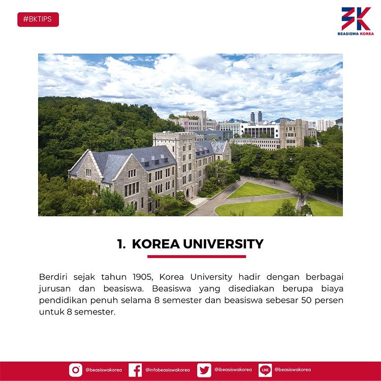 ibeasiswakorea's tweet photo. Hai, Sahabat Beasiswa Korea

6 Universitas Favorite di Korea Selatan dengan beasiswa !
Catat yaa ^^

#BKTIPS https://t.co/DYcCZ62LU1