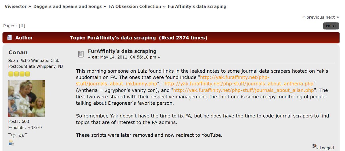 FurAffinity (Commentary) tweet media