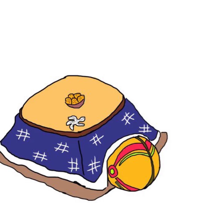 丸まってコタツから出ないサムス 