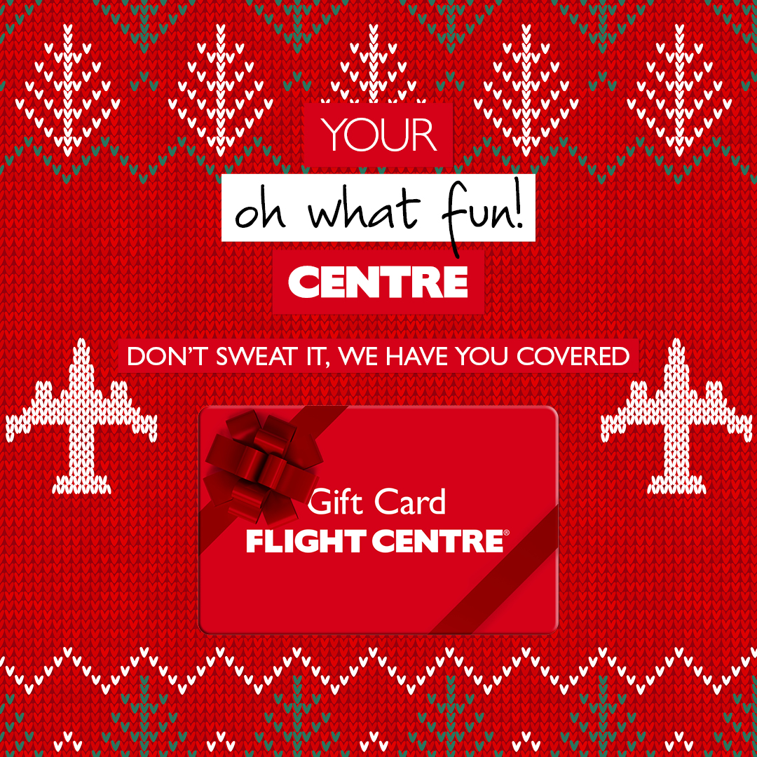 Left the Christmas shopping a bit late this year? 😬 We've got you covered!

Instead of buying your loved ones socks they’ll never wear and candles they’ll never use, wrap up the world with a Flight Centre Gift Card! 

Visit our website! 🎄 travl.to/6012dfSKM 🎄