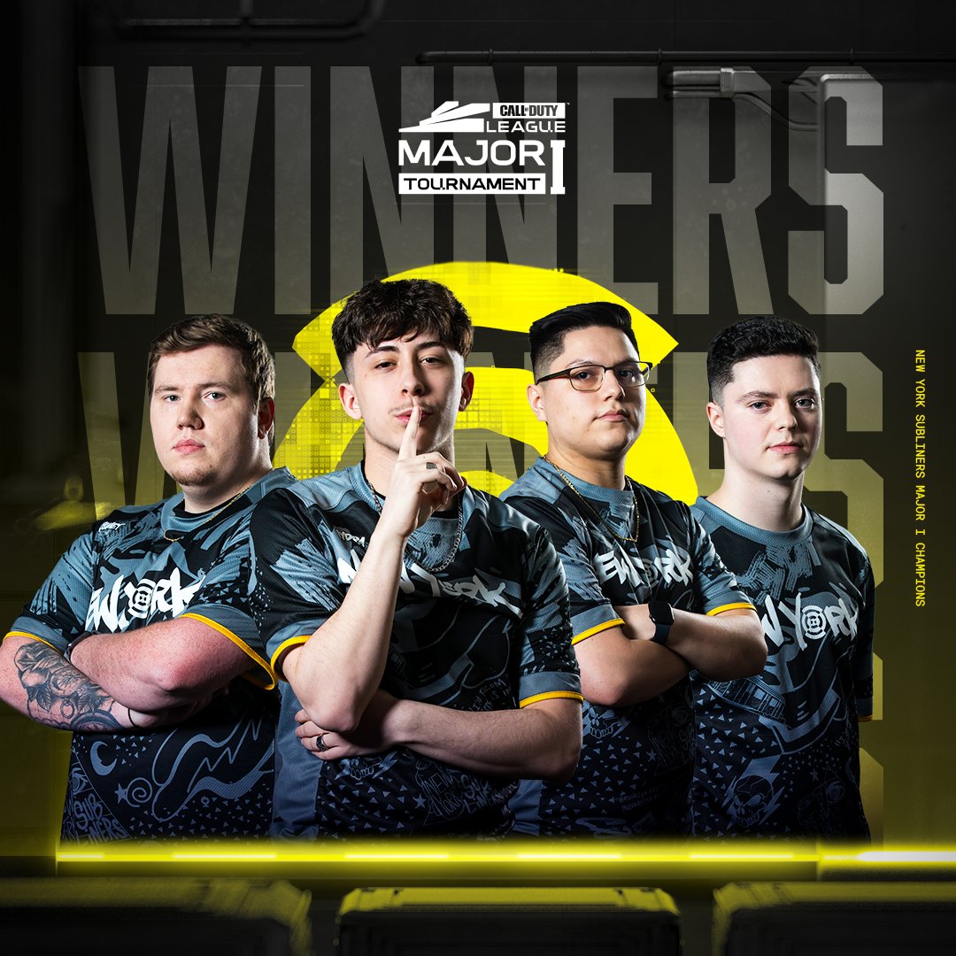 CODLeague's tweet image. NEW YORK STAND UP 🗽

@SUBLINERS ARE YOUR #CDL2023 MAJOR I CHAMPIONS 🏆

▪️ @KiSMET6_
▪️ @HyDrAnml
▪️ @CesarSkyz
▪️ @Priestahh

#NYSL | #StandClear